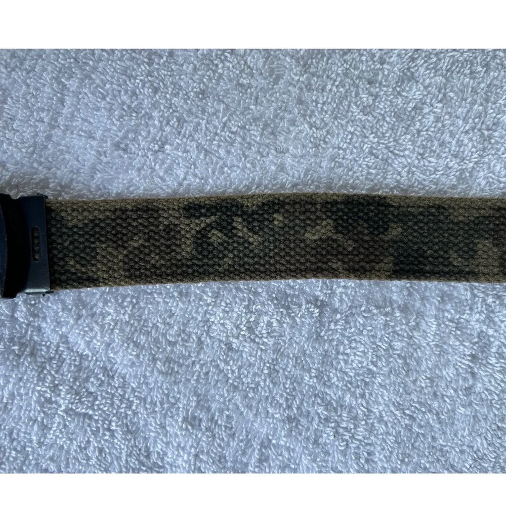 Tactical Canvas Adjustable Military Camo Web Belt Unisex Approx 35